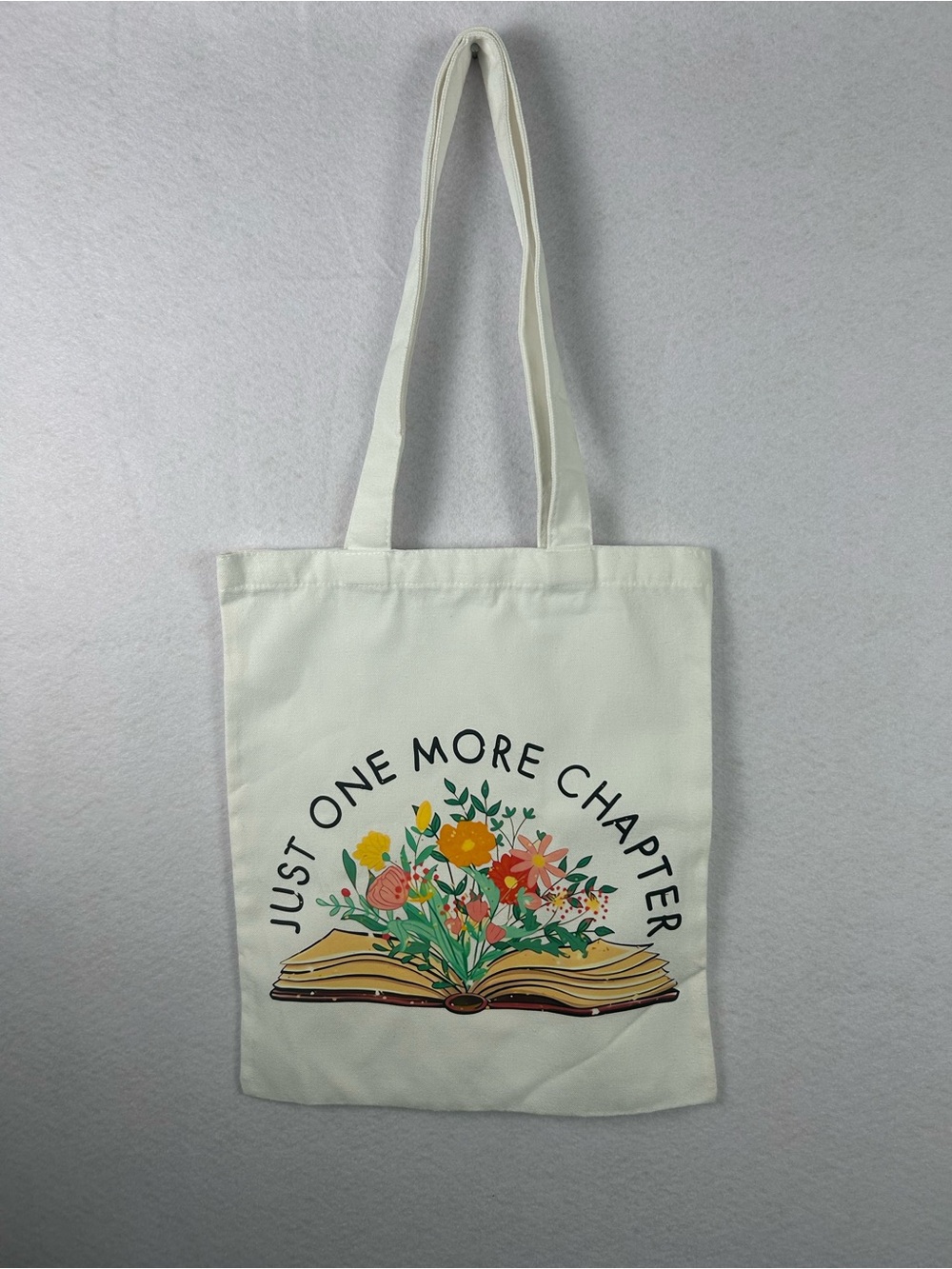 Just One More Chapter Canvas Tote Bag New - Picture 1 of 6